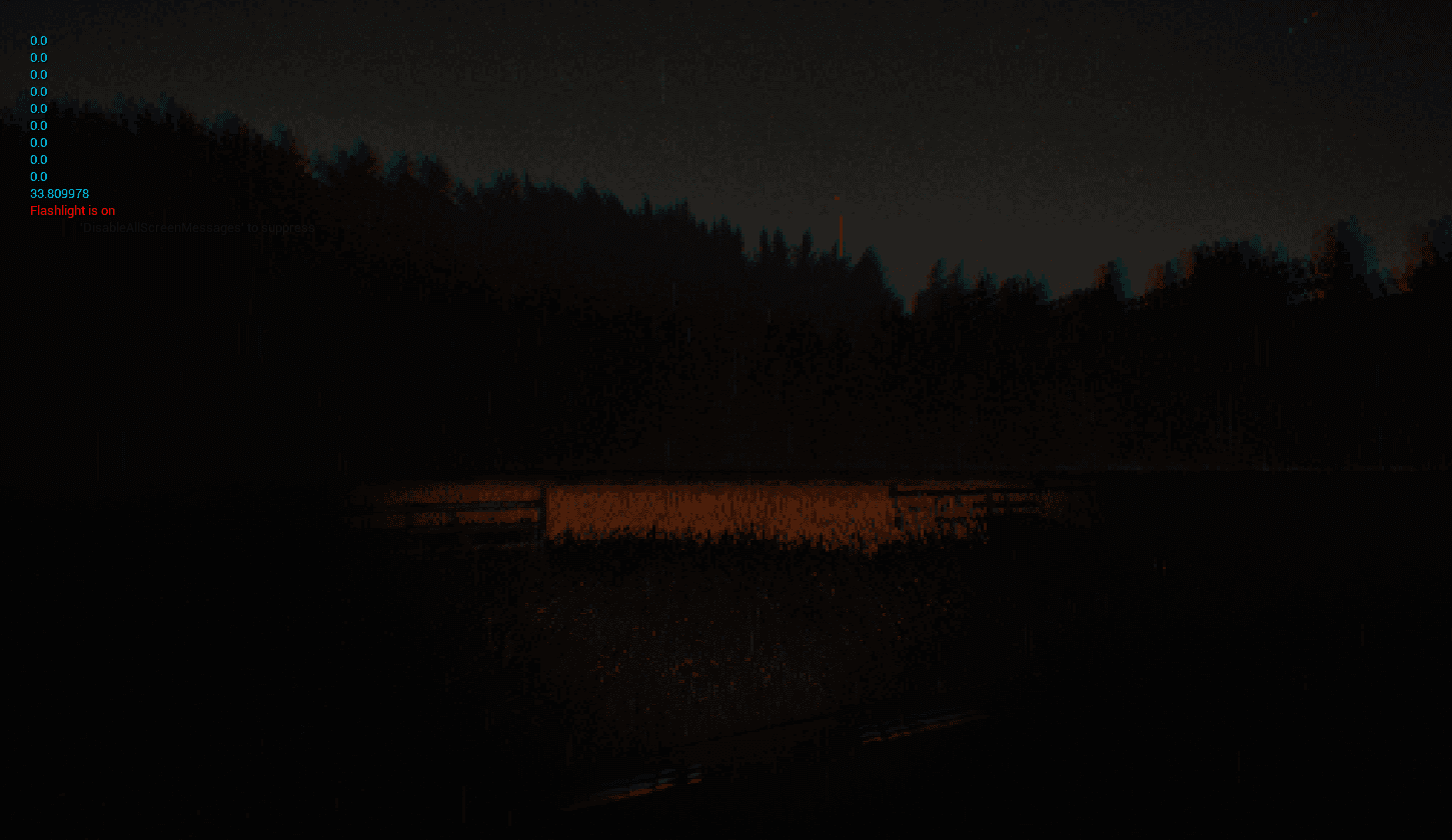 Low-poly countryside environment at dusk